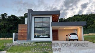 Casa linear de 193 metros quadrados com obra finalizada em condomínio fechado alto padrão. Moderna