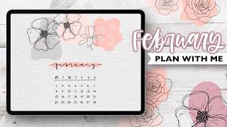 PLAN WITH ME | Digital Bullet Journal February 2021 | Valentines Theme 