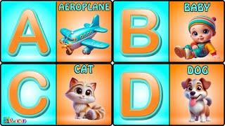 Phonics Song 2 with TWO Words in 3D - A For Aeroplane - ABC Alphabet Songs with Sounds for Children