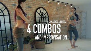 4 DANCE COMBINATIONS / FREE Choreography class / Tribal Fusion Bellydance & Improvisation/ Olga Meos