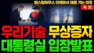 [우리기술 우리기술주가전망 우리기술목표가] [두산에너빌리티 두산에너빌리티주가전망]대통령실 체코원전 입장발표 그리고 무상증자