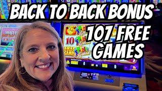 Back to Back Bonus, 107 Free Games on Spin it Grand!  #slots #casino #slotmachine