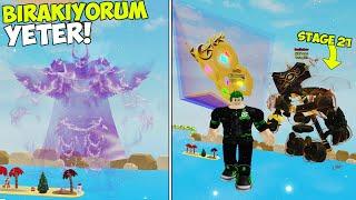  ARTIK BIRAKIYORUM STAGE 20 VE BOSS  Roblox Lifting Simulator