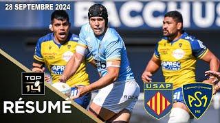 TOP 14 : Résumé partie complète USA Perpignan vs ASM Clermont : J4 - Saison 2024/2025