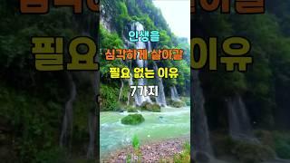 인생을 심각하게 살아갈 필요가 없는 이유 7가지  #명언 #좋은글 #지혜