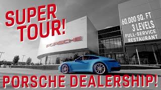 Porsche Dealership SUPER TOUR - 3 Levels with indoor restaurant and INSANE underground parking!