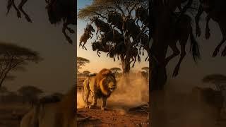 The Sad Roar: A Lion’s Lonely Call in the Savannah | Realistic Wildlife Scene