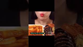 Spicy tteokbokki Mukbang Video #shorts #mukbang #asmr #eatingsounds