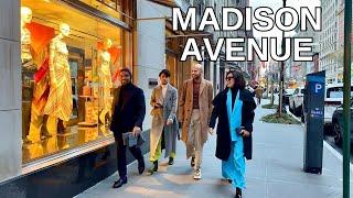 NEW YORK CITY Walking Tour [4K] - MADISON AVENUE