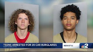 Two Port Charlotte teens accused of 28 car burglary cases, including gun thefts