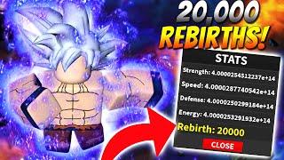 20,000 Rebirths in Dragon Blox Ultimate! Strongest Player in the Game Tempbow!