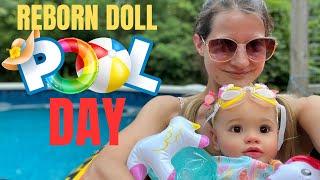 REBORN DOLLS Family POOL DAY! ️  ‍️ ROLEPLAY VIDEO with PIPPA #reborn #dolls #reborndolls