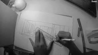 Architecture & Interior Design - draw architect style professional hand sketch drawing