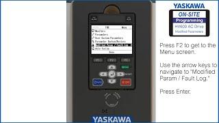 Yaskawa HV600 AC Drive - Viewing Modified Parameters