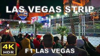 [4K HDR] Las Vegas Strip Walk | F1 Las Vegas Grand Prix | 2023