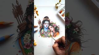 Siya Ram Drawing ️| #shorts #shreeram #siyaram #art #youtubeshorts #viral #drawing #jaishreeram