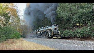 Reading & Northern T-1 2102 Steam Train Stomps Uphill Between Jim Thorpe & Nesquehoning! 10/19/24