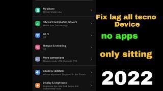 HOW TO FIX LAG/HANG ON TECNO SPARK 6 GO!