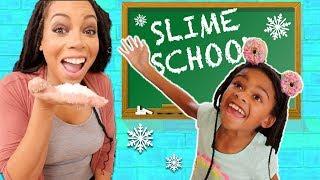 Pretend Teacher Makes FLuffy Slime at Slime School  - New Toy School