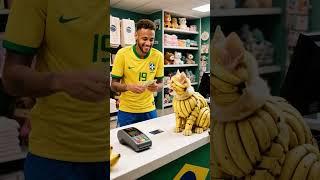 Ronaldo earns money to raise a GIANT MOUSE to fight Messi and Neymar #ronaldo #messi #neymar