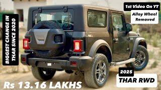 2025 THAR RWD 1.5 DIESEL @Rs13.16 LAKHS  2025 UPDATED THAR RWD ️ THAR RWD SPARE TYRE ALLOY REMOVED