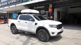 กล่องเก็บของบนหลังคารถ YAKIMA RoofBox Easytrip 400 ติดตั้ง Ford Ranger เรนเจอร์ ที่ใส่ของบนหลังคารถ