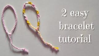 2 easy friendship bracelet tutorial || yarnivora