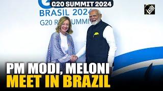 PM Modi holds bilateral meet with PM Giorgia Meloni on sidelines of G20 summit in Brazil