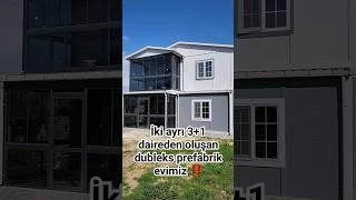 İki ayrı 3+1 daireden oluşan dubleks prefabrik ev  #prefabrikev #prefabrikevler #evturu #prefabrik