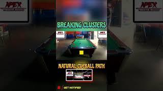 Using the cueball natural path to break out clusters| USEFUL 9 BALL TIPS #mustwatch