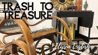 TRASH TO TREASURE | Up-cycled Home Decor | Recycle | DIY | Elysia English | Dump Dive | Thrifting