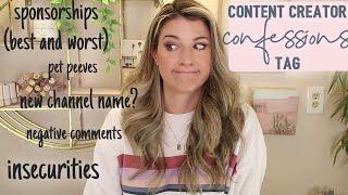 CONTENT CREATOR CONFESSIONS TAG | SPONSORSHIPS, NEGATIVE COMMENTS, COLLABS