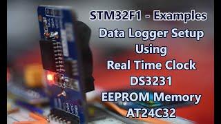 110-STM32F1 Set Time Data logger with EEPROM AT24C, Real Time Clock RTC DS3231, Oled Display SSD1306