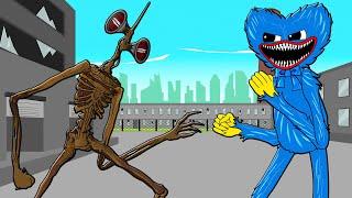 HUGGY WUGGY VS SIREN HEAD! (Cartoon Animation)