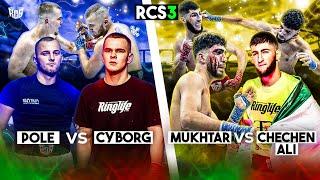 Andre "CYBORG" vs. Kacper "POLE" | Chechen Ali vs. Mukhtar Shekari -Ringlife Combat 3 Bareknuckle