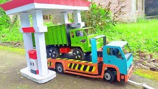 Kumpulan ● Miniatur Truk Oleng dari KARDUS Bekas mbois parah naik truk towing ( tow truck )