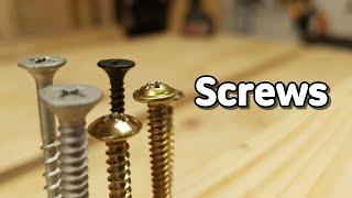 Types and usage of screws / Woodworking basics