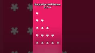 Simple pyramid pattern program in C++.