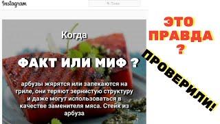 ЖАРЕНЫЙ АРБУЗ как МЯСО! ФАКТ или МИФ из INSTAGRAM? Готовим арбуз на огне. Рецепты. Стейк из арбуза!