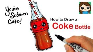 How to Draw a Coca-Cola Bottle ️ Cute Pun Art #14