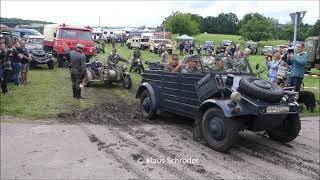 Halsbrücke 2023 Abfahrt Wehrmachts- Oldtimer