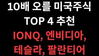 10배 오를 미국주식 TOP4 추천 IONQ,엔비디아,테슬라,팔란티어