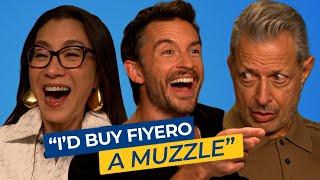 Jonathan Bailey, Michelle Yeoh & Jeff Goldblum Hilarious Wicked Interview 