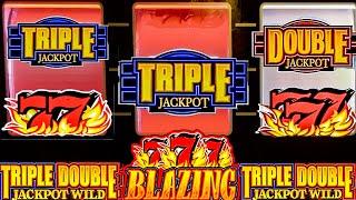 Blazing 777 Triple Double Jackpot Wild 3 Reel Casino Slot