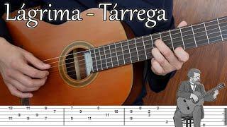 ¡Bella pieza clásica infaltable! "LÁGRIMA" F. TÁRREGA  ¡Tutorial de guitarra paso a paso! 