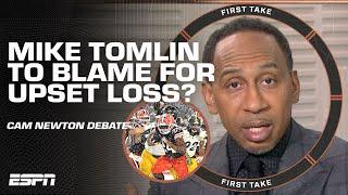 FULL REACTION to Steelers-Browns  Stephen A. CALLS OUT Cam Newton on Russell Wilson | First Take