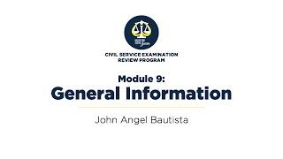 Module 9 of 9: General Information, Part 3 (Batas for Every Juan)