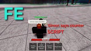 Roblox The strongest battlegrounds Simon says counter script & more