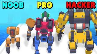 NOOB vs PRO vs HACKER in Mecha Evolution!