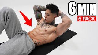 6 Minute 6 PACK ABS Workout You Can Do ANYWHERE (NO REST)